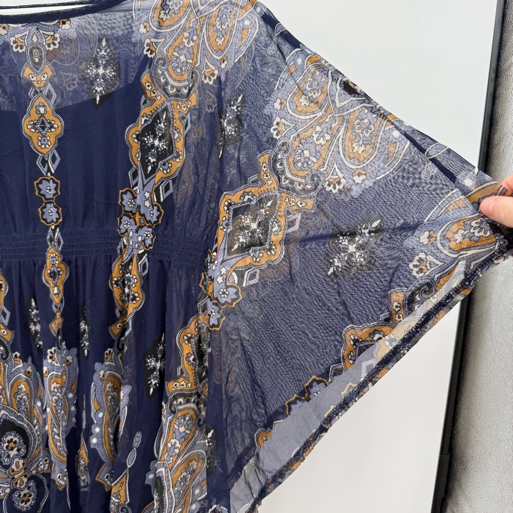 International Concepts Blue Boho Pattern Flowy Wi… - image 4